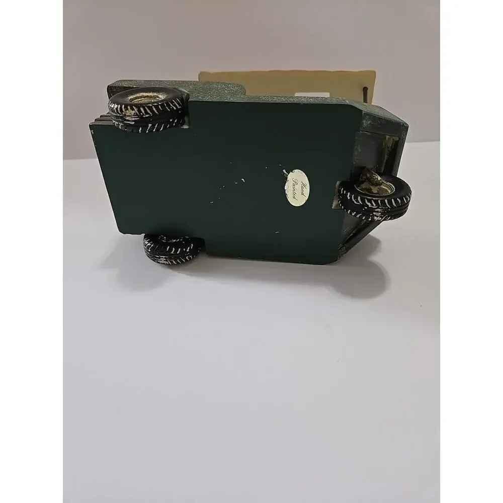 Vintage Ceramic Golf Cart Toothbrush Holder